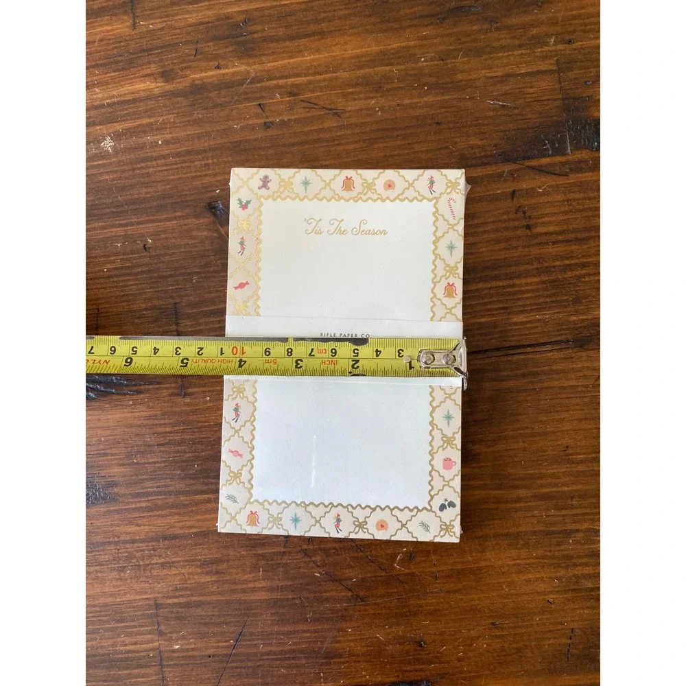 Rifle Paper Co Tis The Season Holiday Notepad 75 Sheets Gold Foil NPX005 NEW